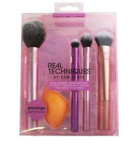 REAL TECHNIQUES Prestige Everyday Essentials Brush Set 1786 Face Eye makeup NEW