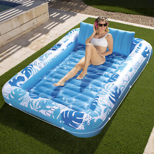 Inflatable Tanning Pool Lounge Float, Suntan Tub Raft Float, Tanning Pool