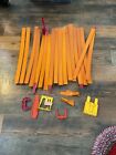 Vintage 18 Hot Wheels Track Sections 5 Connectors Start Finish Line Clamps 60’s