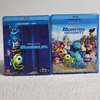 Lot Bundle 2 Disney PIXAR Films Blu-ray+DVD MONSTERS, INC. & MONSTERS UNIVERSITY