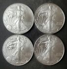 Lot of Four 2010 $1 American Silver Eagle Dollars