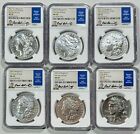 2021 Morgan & Peace Silver Dollar 6 Coin Set NGC MS 70 First Day of Issue FDOI