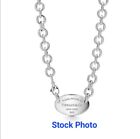 VINTAGE ~ Tiffany & Co. Return to Tiffany Oval Tag Choker Necklace 925 15.5 Inch