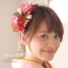 NEW!! Japanese HAIR Accessories Set of 3 Kimono Yukata Kanzashi Maiko Pink F/S
