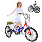 Adult Folding Tricycle 3Wheel 7 Speed Bicycle Portable Foldable Trike 20