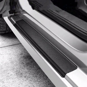 Auto Accessories 4D Glossy Carbon Fiber Vinyl Car Scuff Plate Door Sill Stickers (For: Genesis G80)
