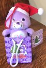 Care Bear Plush Christmas Ornament Share Bear in Gift Bag New w/ Tag Purple Bear