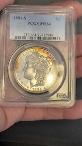 New Listing1881 S MORGAN SILVER DOLLAR PCGS CERTIFIED MS64 FLASHY & TONED