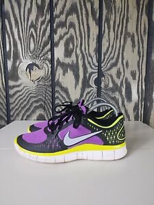 Nike 5.0 Free Run 3 Purple & Black Running Shoes Women 8.5 Sneakers 510643-553