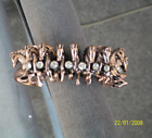 New ListingWomen's Horse Bracelet Metal Cuff Row of Horses and Clear Stones