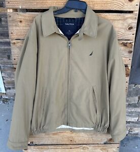 Nautica Tan Full Zip Long Sleeve Golf Jacket - Size XL Dad Coat