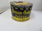 New ListingVintage Brown Gold Coffee 1 Pound Tin Sealed Full Can