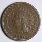 1867 Indian Head Cent Penny XF E102 RMK
