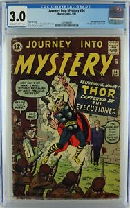 JOURNEY INTO MYSTERY #84 1962 CGC 3.0 OFF WHITE TO WHITE PAGES 2nd THOR