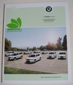 Skoda . Green Line . Skoda GreenLine Range . 2011 Sales Brochure