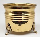 Vintage Three Footed Solid Brass Planter. 4 1/2