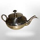 Silver Plated Vintage Small Round Teapot With Lid  4” Tall