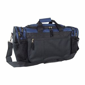 Brand New Duffle Bag Sports Duffel Bag in Navy Blue and Black Gym Bag