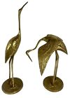New ListingSolid Brass Pair Crane Heron Egret Bird Figurines MCM Mid Century Leonard Korea