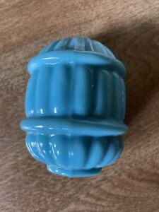 Vintage Blue Milk Glass Bird Cage Feeder or Waterer Seed Water Cup