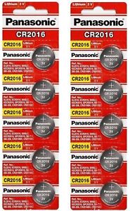 10 x PANASONIC CR 2016 CR2016 CR2016 LITHIUM COIN CELL Button Battery Exp 2030