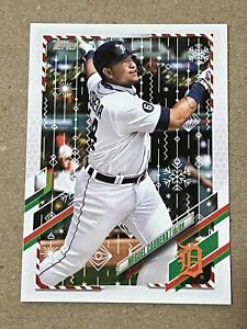 2021 Topps Holiday Garland On Dugout SSP #HW17 Miguel Cabrera Tigers 🎄⚾🎄