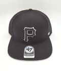 Pittsburgh Pirates '47 Brand Snapback Hat Cap Adjustable New black on black MLB
