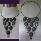 Tribal-style Collar Statement choker Necklace with small bells-beads
