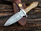 SHARD®™ CUSTOM HAND FORGED Damascus Steel EDC MIni Dagger Neck Knife W/SHEATH