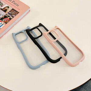 Cartoon Cute Solid Color Clear Phone Case For iPhone 15 Pro Max 12 Pro 15 14 13