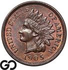 1905 Indian Head Cent Penny, Solid Gem BU++