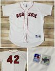 Authentic Rare Boston Red Sox #42 Jersey Mo Vaughn Jackie Robinson 90s MLB 48 XL