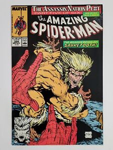 AMAZING SPIDER-MAN #324 (NM-) 1989 SABRETOOTH APPEARANCE! TODD McFARLANE COVER