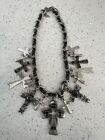 Gothic 15 Cross Madonna Vampire Stainless Stl Necklace Alt Grunge 80s Adjustable