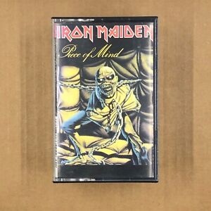 IRON MAIDEN Cassette Tape Metal Rock PIECE OF MIND 1983 CLUB EDITION Rare VTG