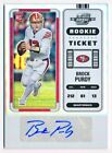 2022 Contenders Optic Brock Purdy Prizms Silver Auto Rc #146