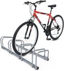 4 Bikes Floor Rack Stand Steel Bicycle Storage Organizer Parking Holder