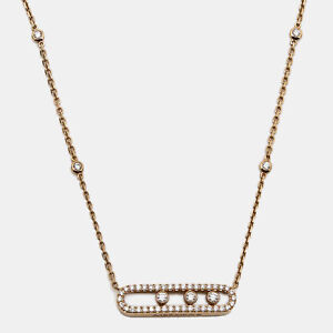 Messika Baby Move Pave Diamonds 18k Rose Gold Necklace