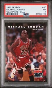 New Listing1992 Skybox #40 USA Basketball Michael Jordan PSA 7 NM Chicago Bulls USA HOF!!!