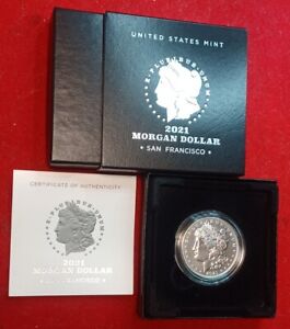2021-S San Francisco Morgan Silver Dollar with OGP Original Packaging & COA