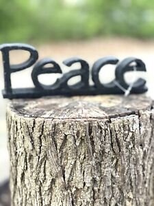 New ListingPeace Word Sign Block Cutout Free Standing Shelf /Table Home Decor Resin 8x3”