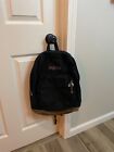 Jansport Backpack Black Originals Suede Leather Bottom JS00TYP7 17.5x13x6