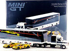 Mini GT 1:64 Chevrolet Corvette C8R Racing Cars #3 & 33 Transporter Set MGTS0009