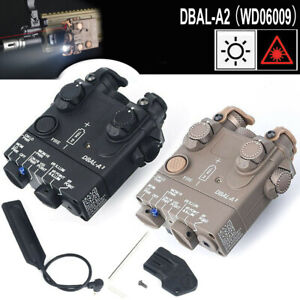 WADSN Tactical PEQ DBAL-A2 Red Laser Sight Aiming and White LED NO Strobe Light