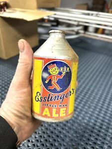 Esslinger’s Little Man Ale Crowntainer Cone Top Beer Can Philadelphia, PA.