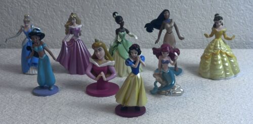 Disney Princess Figurines Cake Topper Figures Lot of 9 PVC