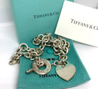 Tiffany & Co. Blank Heart Sterling Silver Toggle Necklace 16