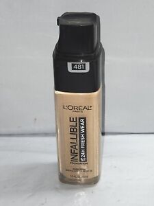 Loreal Infallible 24 Hour Fresh Wear Foundation 481 Cool Sand 1oz Read