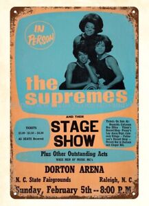 The Supremes 1967 Raleigh, North Carolina Concert Poster metal tin sign decor