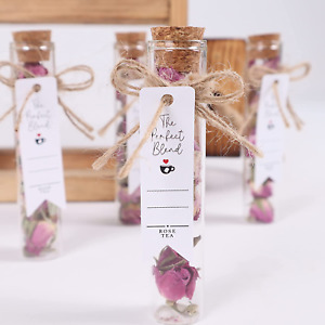 Pack of 10 Tea Party Favors Bulk, Personalized Rustic Wedding Favors for Guest,